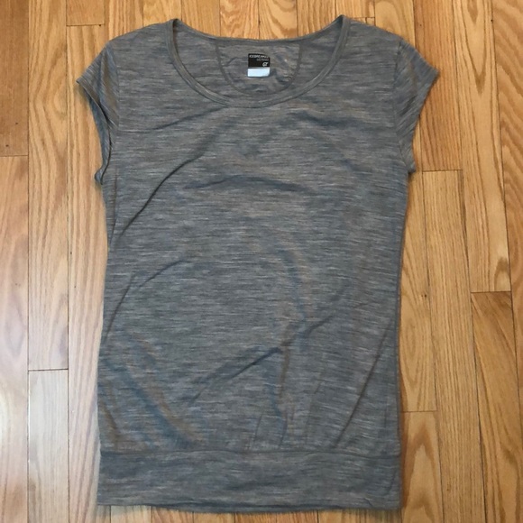Icebreaker Tops - ICEBREAKER MERINO GT gray medium open back t shirt